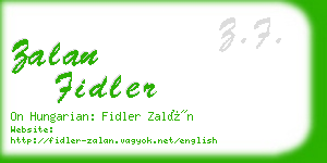 zalan fidler business card